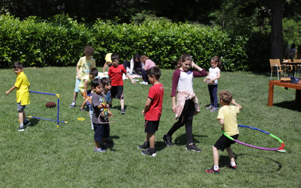 Our students are engaged in garden games during a tournament
